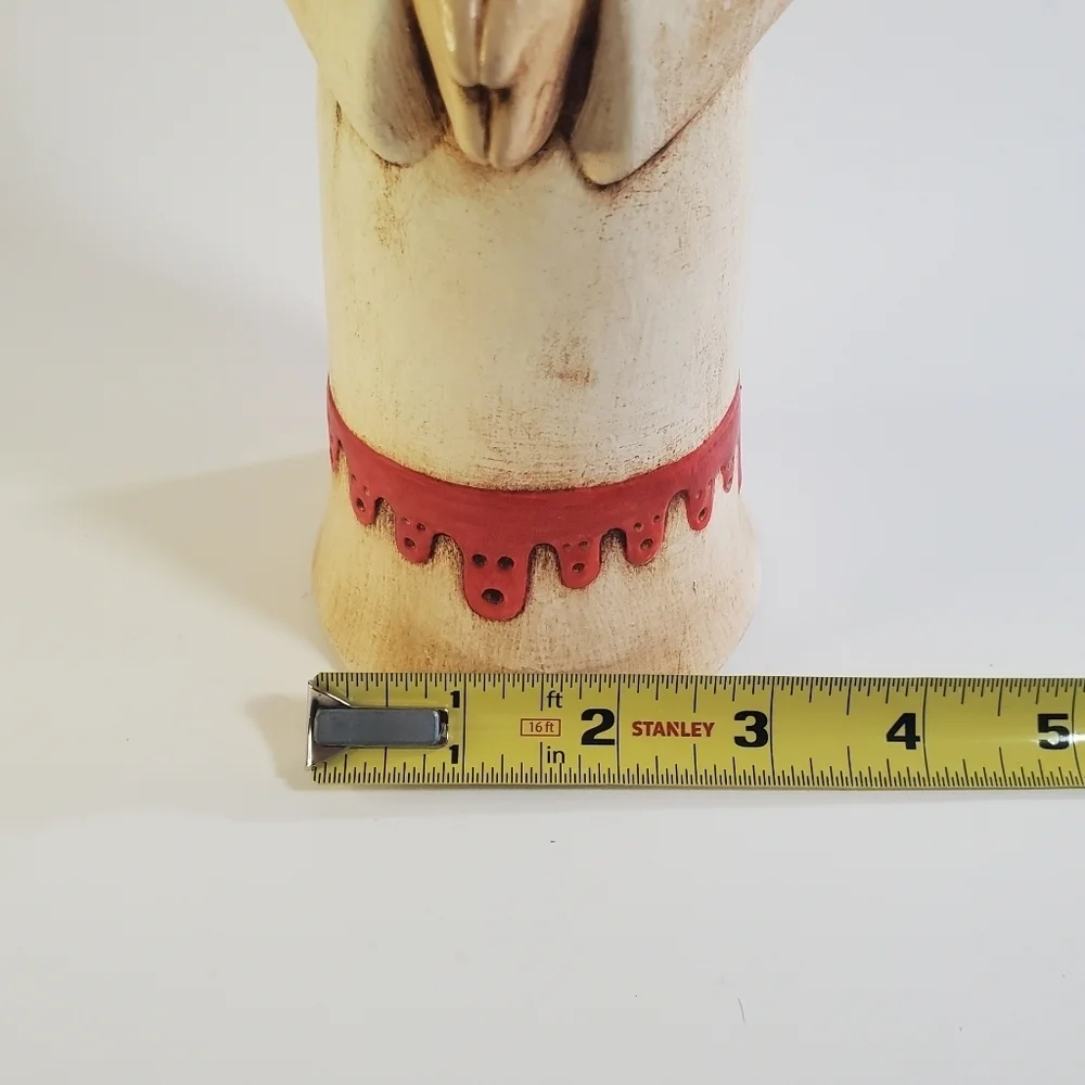 Vintage Ceramic Choir Girl Taper Candle Holder Christmas Figurine,  Candlestick